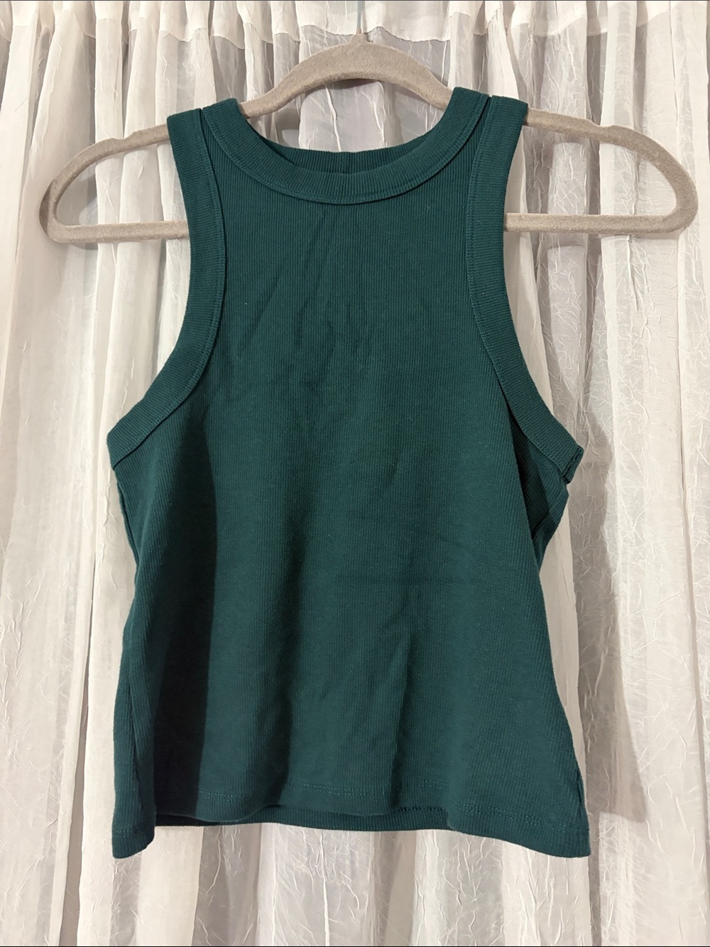 Old Navy Dark Green Ribbed Tank Top